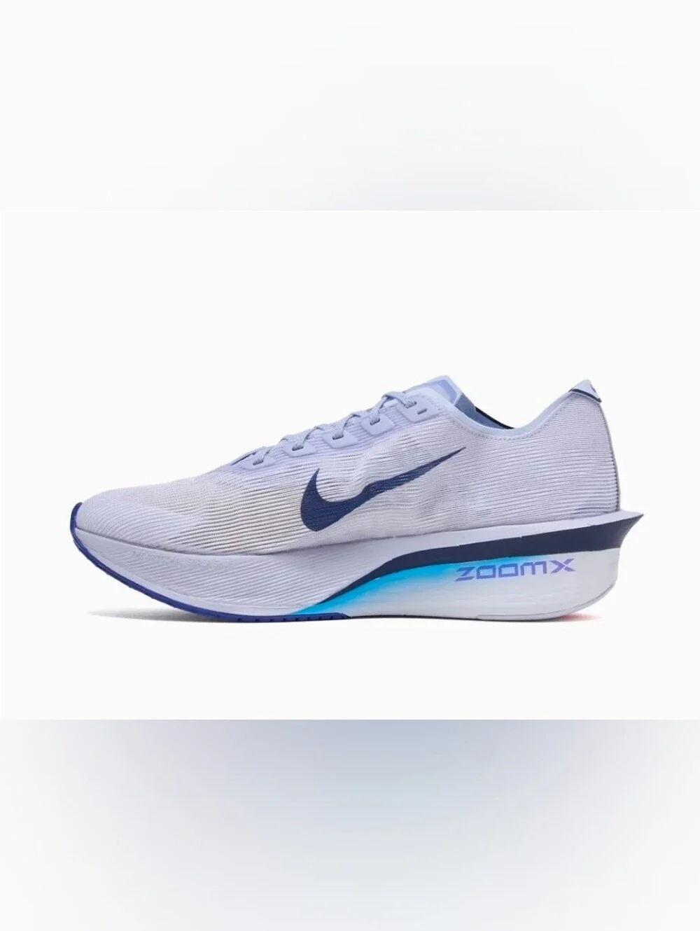 Nike ZoomX Vaporfly NEXT% 4 Ghost Grey -Violet Blue Void HF6414-001 Men's US 15